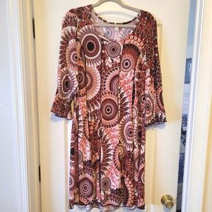 NWT Cato geometric print short dress sz L